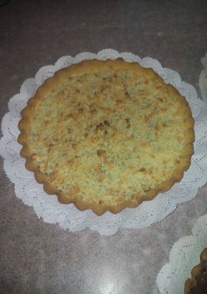 Una foto de Tarta de coco con dulce de leche