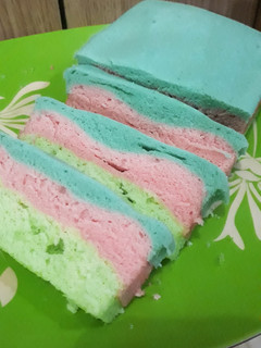 Foto resep Rainbow cake kukus
