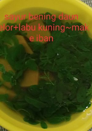 Foto resep Sayur Bening Daun Kelor Labu Kuning