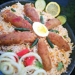 A picture of Kabab Biryani.