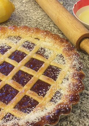 Una foto de Pastafrola de membrillo