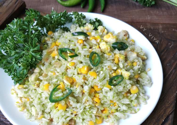 Cara Gampang Membuat NASI GORENG Bakar CABE HIJAU Jagung yang Enak Banget