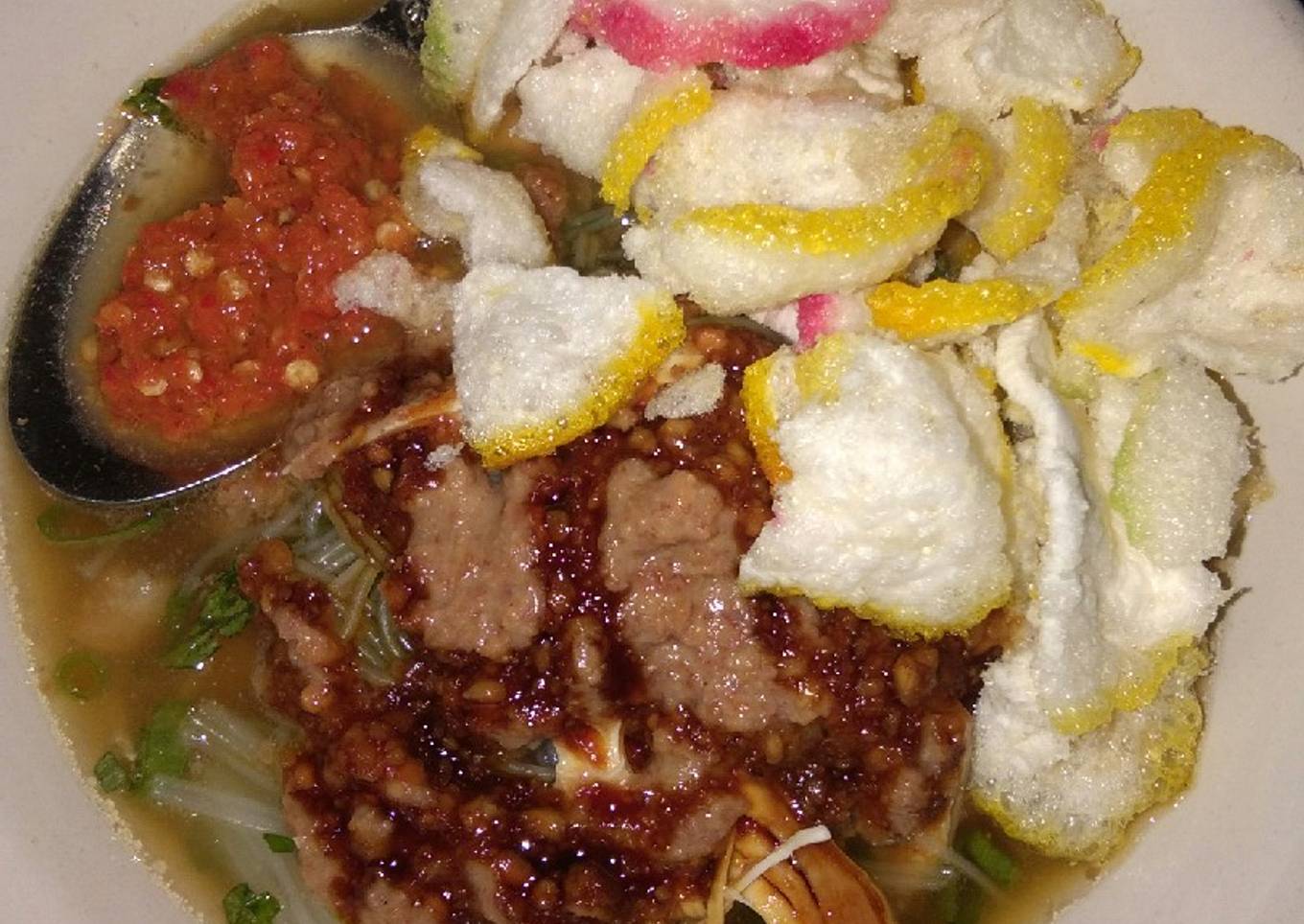 Soto bening bumbu kacang ala banyumasan