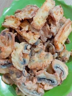 Foto resep Crispy tofu and champignon mushrooms