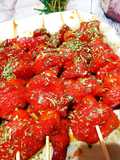 Brochettes de poulet marinés au paprika tandoori masala