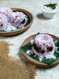 Putu Ubi Ungu dengan Cetakan