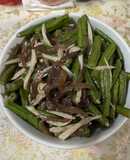 杏鮑菇木耳炒菜豆（純素）