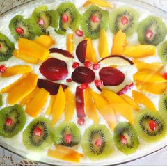 A picture of Biscuit-Fruit Custard Pudding.