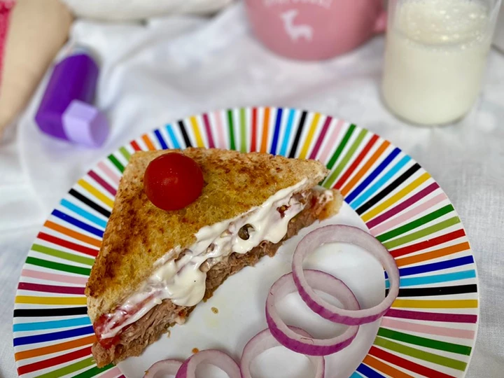 Cara Mudah Membuat Resep Tuna mayo sandwich yang Uenak Anti Ribet, Mantap Sekali