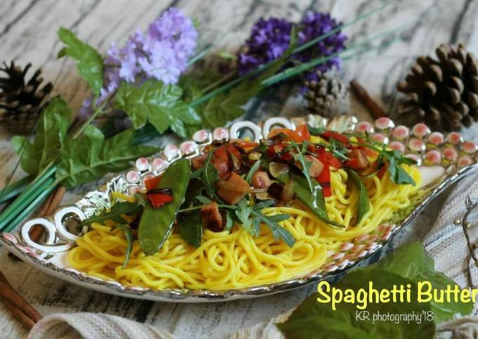 Ternyata begini loh! Bagaimana cara membuat Spaghetti Butter dijamin sempurna
