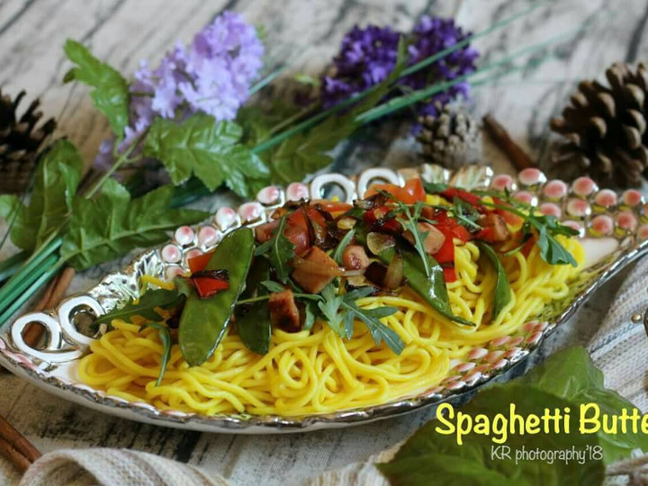 Ternyata begini loh! Bagaimana cara membuat Spaghetti Butter dijamin sempurna