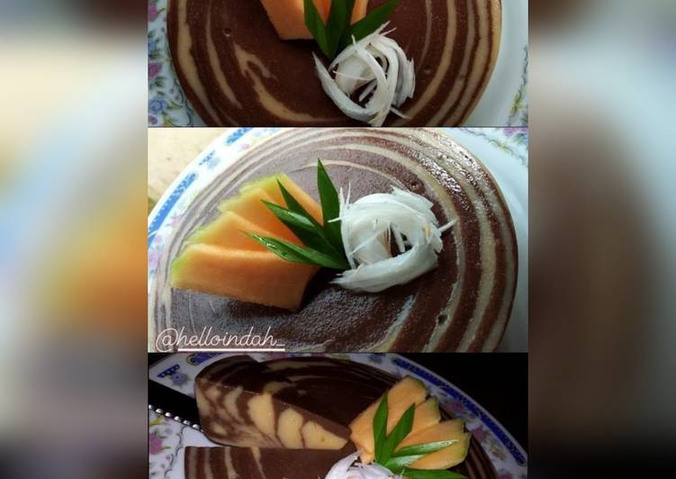 Resep Puding Zebra Mangga Coklat Anti Gagal