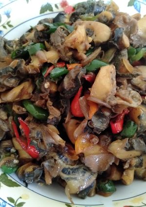 Foto resep Oseng gondang cabe ijo aka. #keong #keongsawah