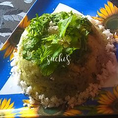 A picture of Minty Upma.