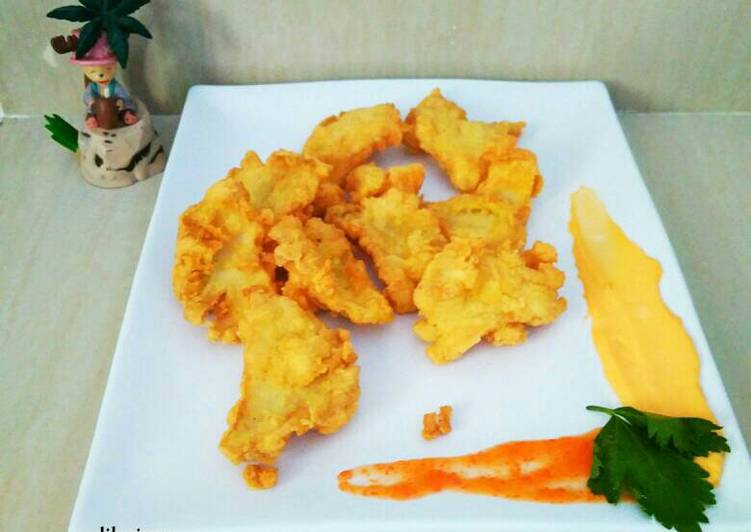 Jamur Krispy Praktis dengan Tepung Bumbu Instan