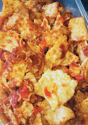 Foto resep Emping Sambal + Teri Medan