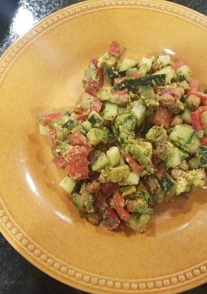 Una foto de Ensalada con garbanzos