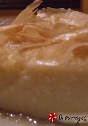 A picture of Galaktoboureko by aunt Lenio.