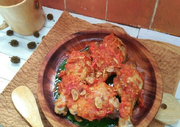 Cara Gampang Memasak Ayam goreng sambel terasi Anti Gagal