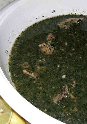صورة لوصفة طريقة عمل الملوخيه ع الطريقه السعوديه