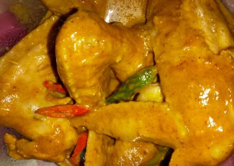 Cara Gampang Menyiapkan Ayam rendang curry instan yang Bisa Manjain Lidah