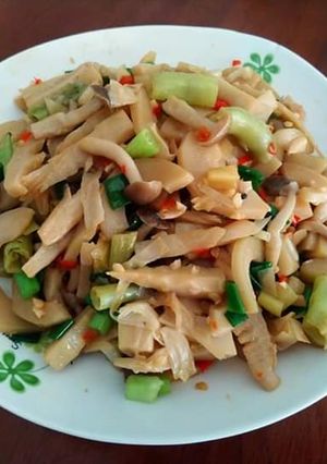 Foto resep Asinan rebung cabe hijau
