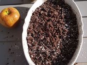 Une photo de crumble poire
