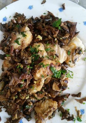 Foto di Coda di rospo ai funghi