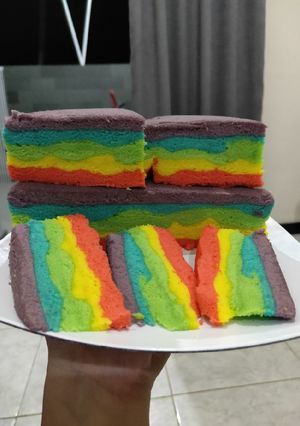 Foto resep Rainbow Cake Kukus