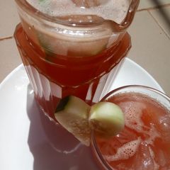 A picture of Watermelon /cucumber cooler.