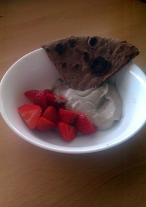 A picture of Vickys Chocolate Dessert Naan Bread, Dairy, Egg & Soy-Free.