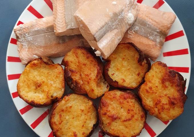 Simple Way to Make Super Quick Homemade Twice baked Jackets with Salmon