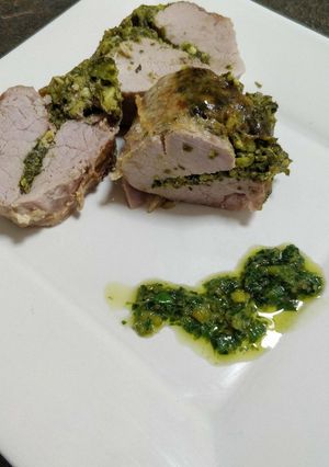 Une photo de Filet mignon farçi aux pistaches et basilic