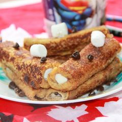 A picture of Marshmallow Stuffed Chocolate French Toast Roll Ups.