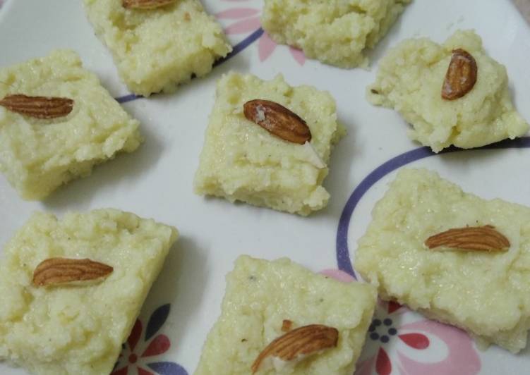 Steps to Make Quick Milk burfi