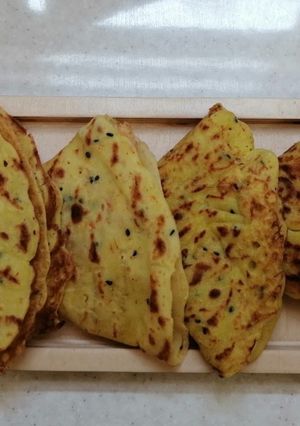 عکسی از دستور نان دوغی در تابه رژیمی
