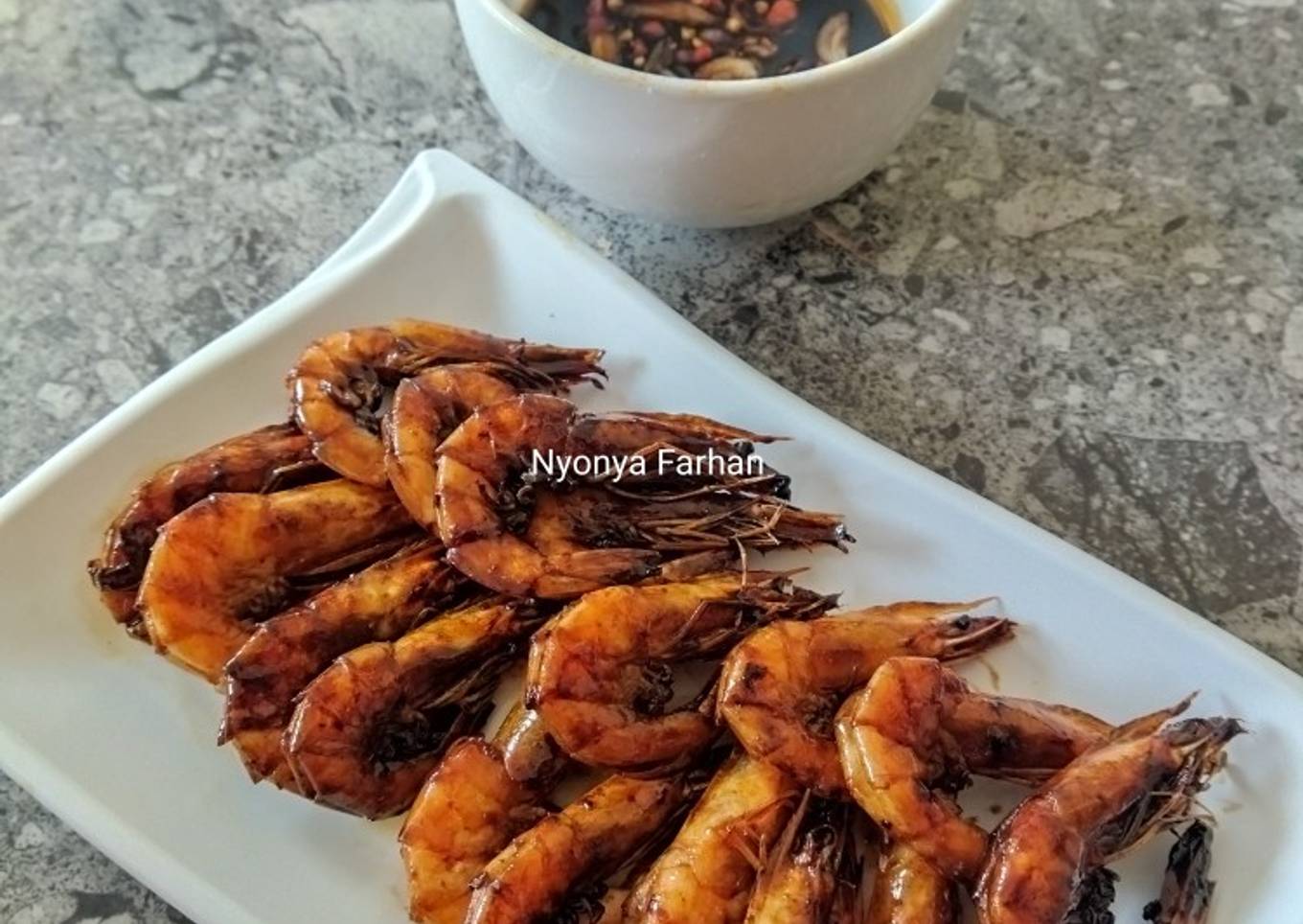 Udang bakar teriyaki