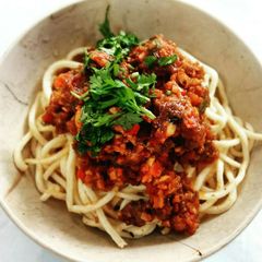 A picture of Spaghetti in Meat Sauce.