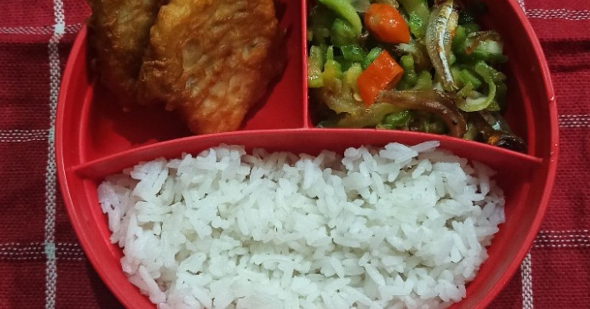 Bekal tumis pare tempe goreng