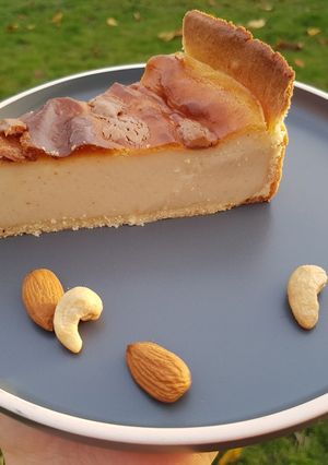Une photo de Flan pâtissier à la pâte de noix de cajou et d'amande