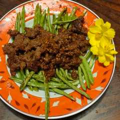 รูปของ Buncis tumis sapi (inspirasi chinese food)