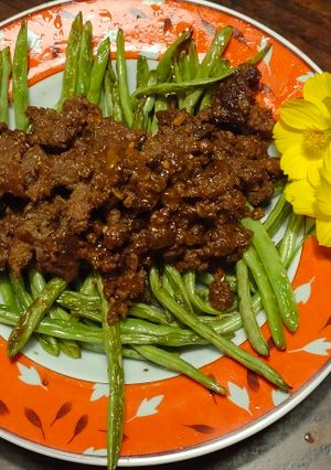 Foto resep Buncis tumis sapi (inspirasi chinese food)