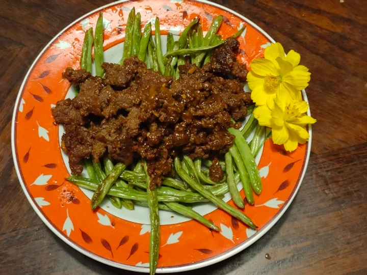 Cara Sederhana Membikin Resep  Buncis tumis sapi (inspirasi chinese food) yang Lezat Sekali, Enak Banget