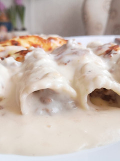 Una foto de Canelones de carne con paté de cerdo