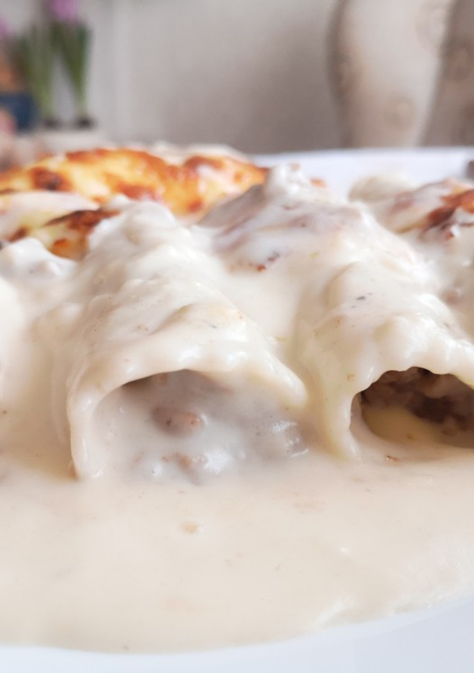 Una foto de Canelones de carne con paté de cerdo