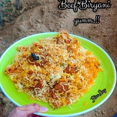 A picture of Beef Biryani.