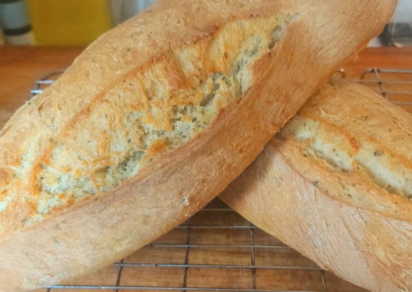 My Italian herb no knead loaves