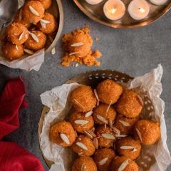 A picture of Boondi ladoo.