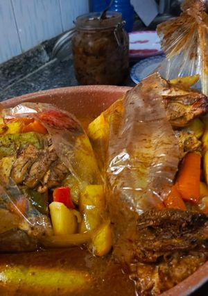 صورة لوصفة دجاج وخضار بكيس الشواء 🍗🫑🥕