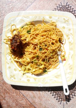 A picture of Vegetable pasta.